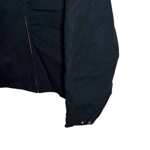 Carhartt Detroit Blanket Lined Black Jacket Sun Fading 48 Tall - Picture 2 of 6